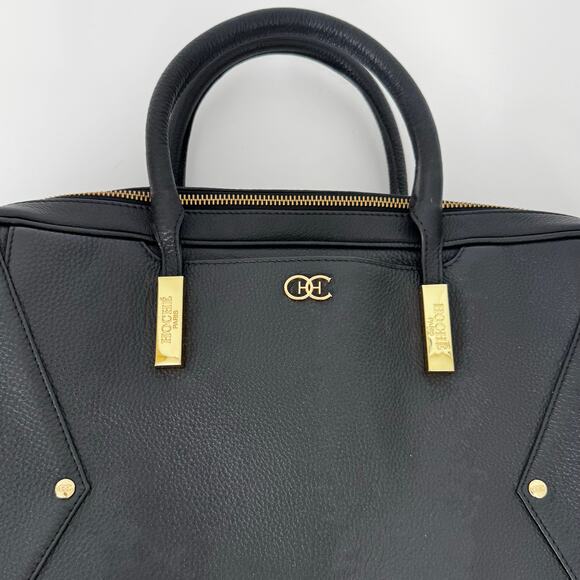 Hoche Paris ElleSwitch Leather Bag 3-in-1 Convertible Black Womens Travel Laptop - Picture 9 of 16